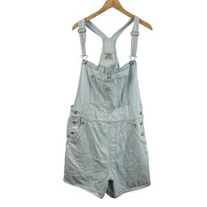 Levi's Womens Vintage 100% Cotton Light Wash Jean Shortalls sz XL Blue Country